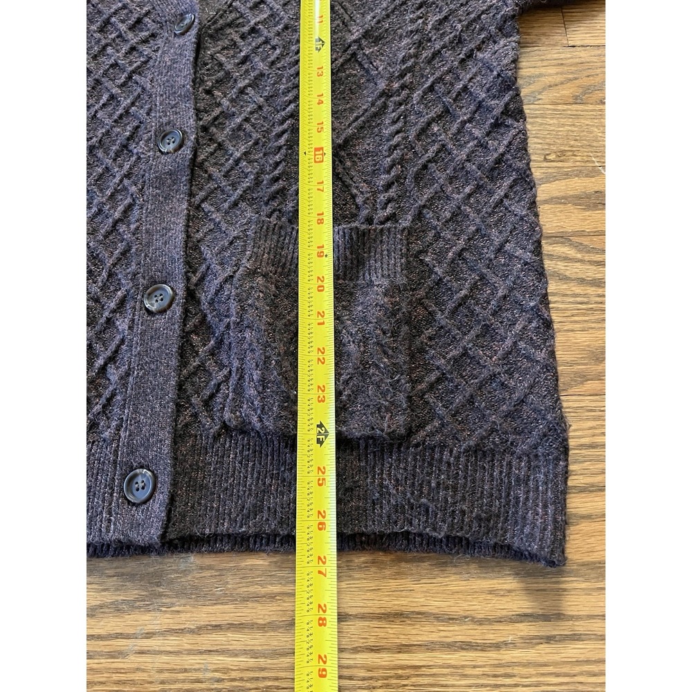 Thread & Supply Calista‎ Soft Cable-Knit Cardigan Sweater Womens LP Brown Cozy - Picture 8 of 8